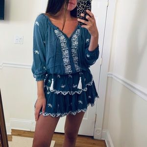 Adorable blue and white dress